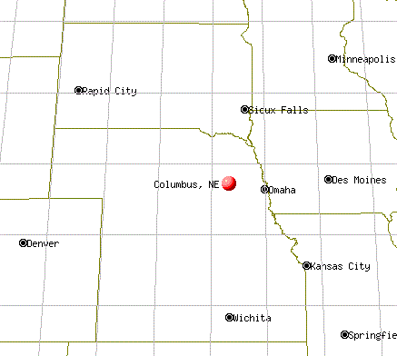 Columbus location map